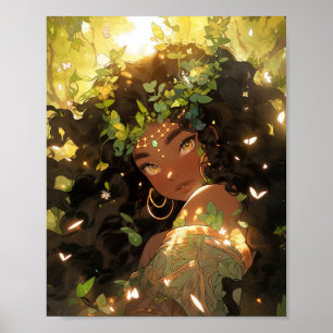 Naturegoddess African American Fantasy Art Poster