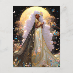 Naturegoddess African American Fantasy Art Postkarte