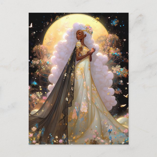 Naturegoddess African American Fantasy Art Postkarte (Vorderseite)