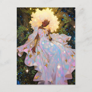 Naturegoddess African American Fantasy Art Postkarte