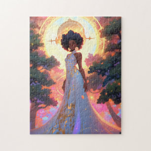 Naturegoddess African American Fantasy Art Puzzle