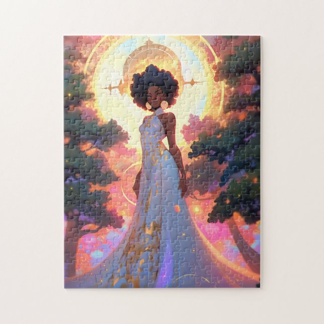 Naturegoddess African American Fantasy Art Puzzle (Vertikal)