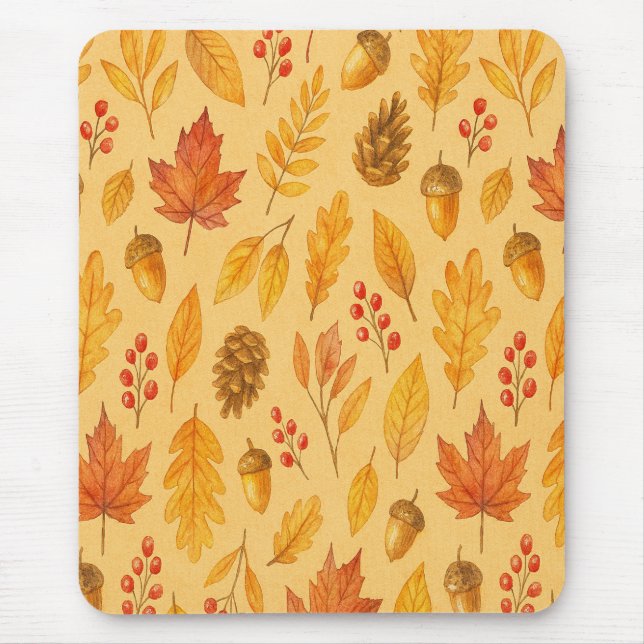 Natureherbstmuster Mousepad (Vorne)