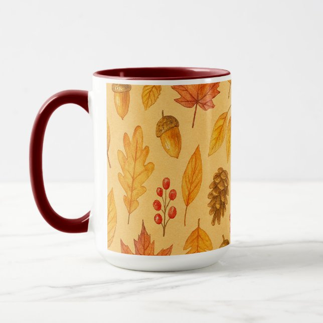 Natureherbstmuster Tasse (Links)