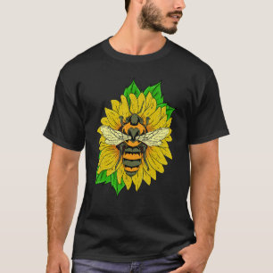 Natureinsekt Bee Gardener Blume Hippie Sonnenblume T-Shirt