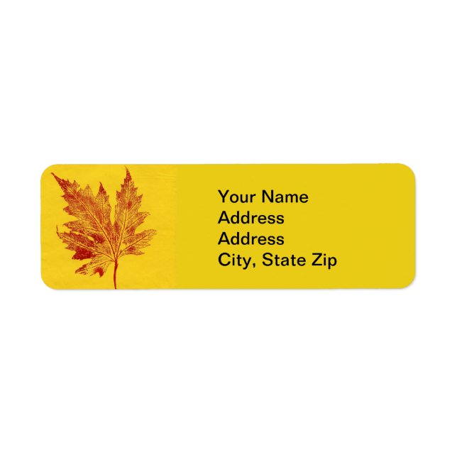 Natureleaf Print, großes Ahornblatt in Rot. Gelb (Vorne)