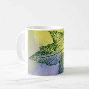 Natureleaf Printfeder-Ahorn gelb-grün Kaffeetasse