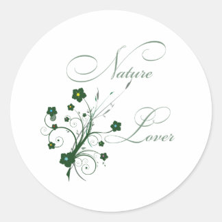 NatureLover Runder Aufkleber