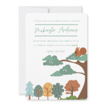 Naturemotivierte Baby-Dusche