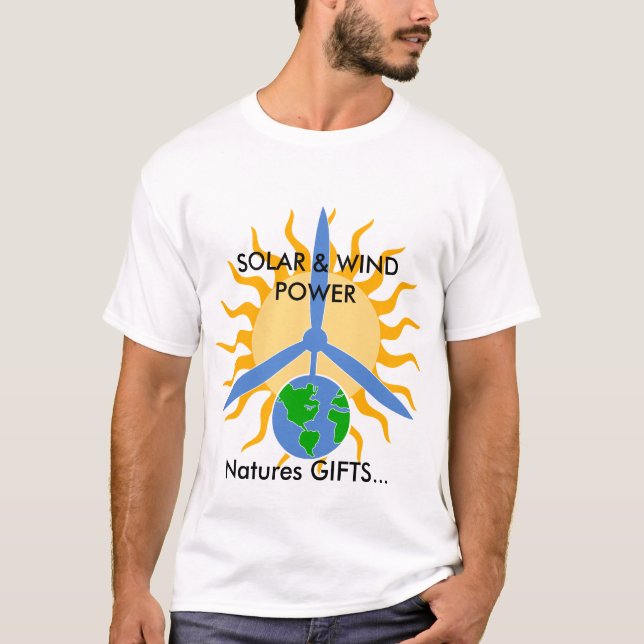 Naturen GESCHENKE…, SOLAR u. WIND… T-Shirt (Vorderseite)
