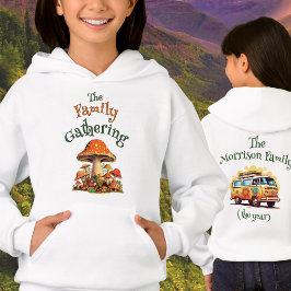 Naturepersonalizable White Retro Family Wiedersehe Hoodie