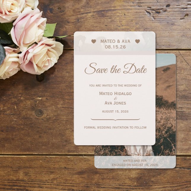 Naturepferde Foto Hochzeit nach Maß Save The Date (The front and back of the Wedding Save the Date (Add Your Photo))