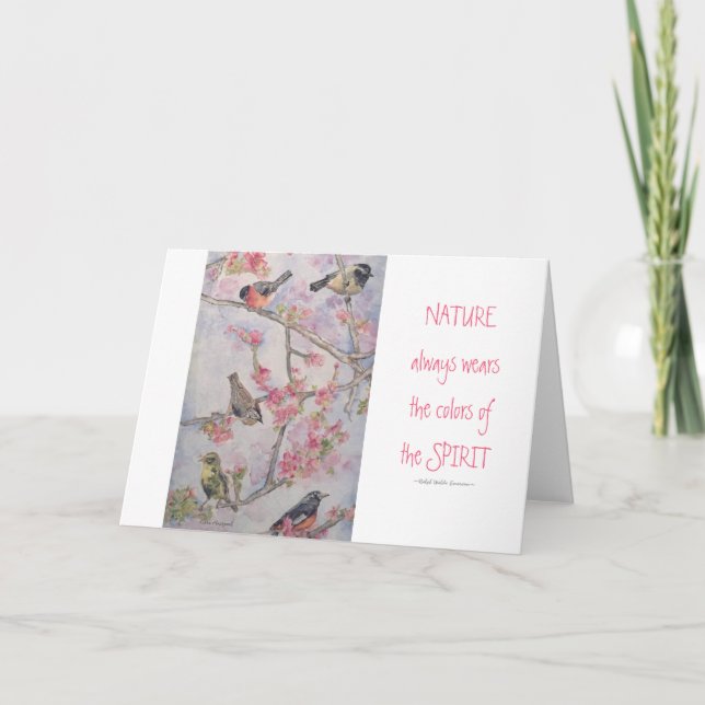 Naturepoetry Birds Aquarellkarte Karte (Vorderseite)