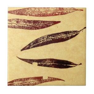 Natureprint von Blätter von fallweinenden Weiden Fliese