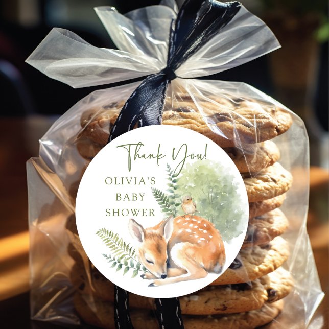 Naturerlebnis-Hirschdusche Runder Aufkleber (Von Creator hochgeladen)