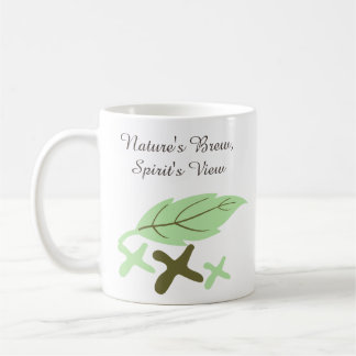 "Nature's Brew, Spirit's View" Personalized Leaf  Kaffeetasse
