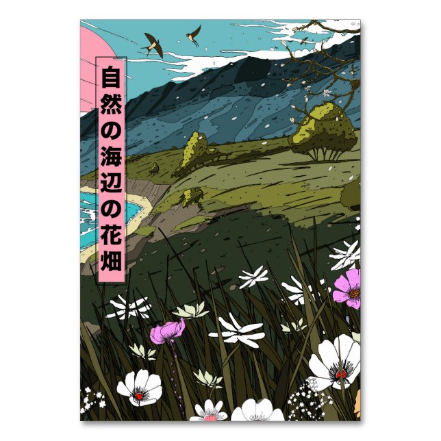 Natures Costal Meadow Tischnummer (Vorderseite)