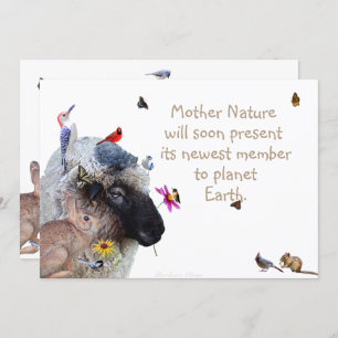 Nature's Delight-Baby Dusche: Einladung