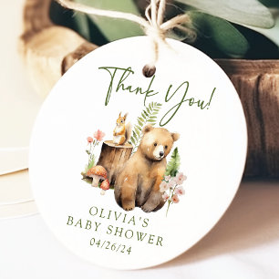 Nature's Delight Bear Baby Shower Gefallen Geschen Geschenkanhänger