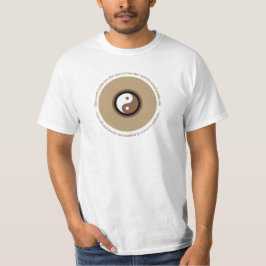 Nature's Embrace Earthy Brown Evil Eye Yin Yang T-Shirt
