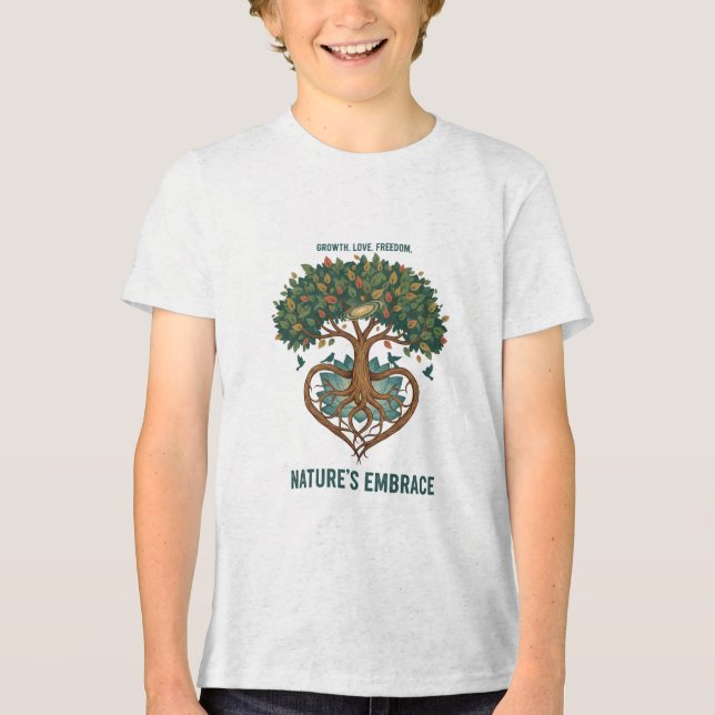 Nature's Embrace Heart Tree Tee (Vorderseite)