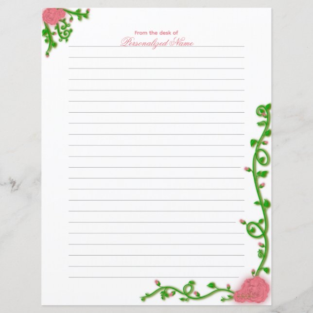 Nature's Embrace Lined Paper Sheet (Vorderseite)