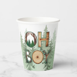 Nature's Expression: Oh Boy Baby Shower Pappbecher