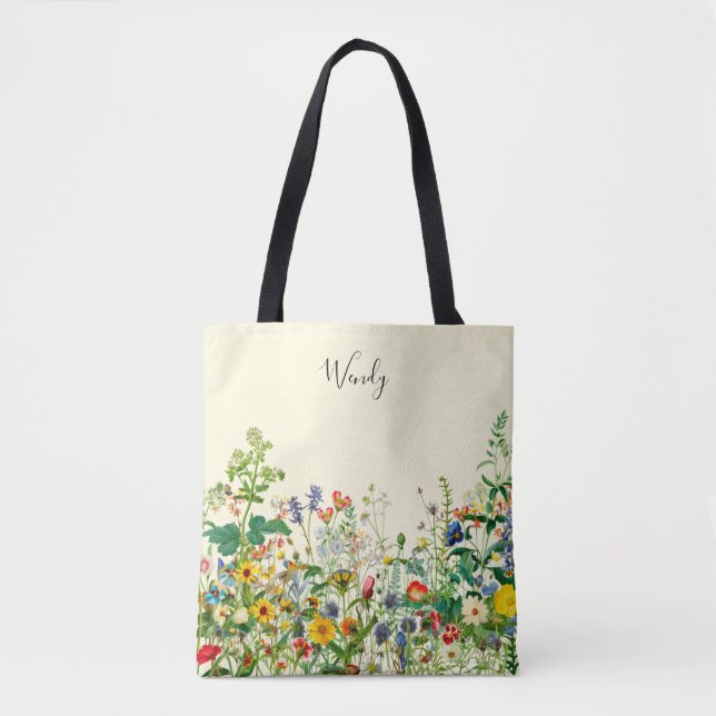 Nature's Garden Personalisiert Tote Bag (Vorderseite)