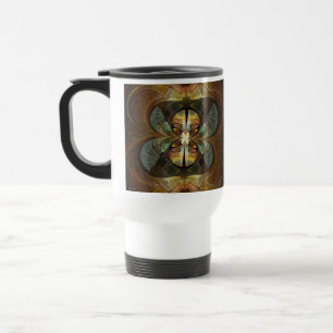 Natures Matrix Bumble Bee Abstrakt Reisebecher