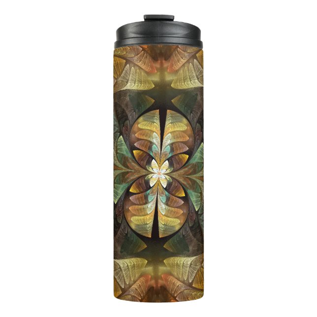 Natures Matrix Bumble Bee Abstrakt Thermosbecher (Vorderseite)