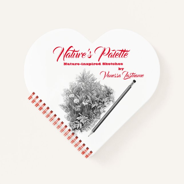 Nature's Palette Nature Sketchbook Personalization Notizbuch (Vorderseite)