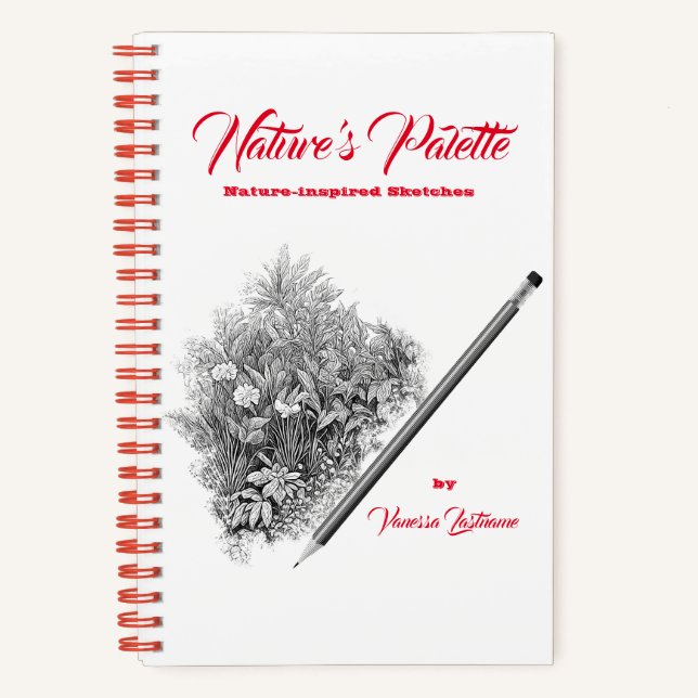 Nature's Palette Nature Sketchbook Personalization Notizbuch (Vorderseite)