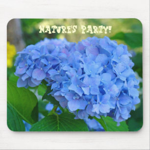 Nature's Party! Mousepad Blue Hydrangea Blume