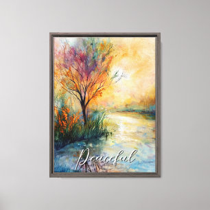 Nature's ruhige Fall Foliage Canvas Print Leinwanddruck