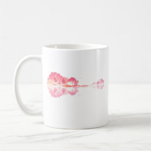 Nature's Song: Forest Landscape Gitarre Art Kaffeetasse