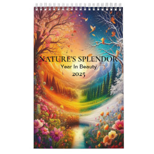 Nature's Splendor Year i2025 Serene Botanical Land Kalender
