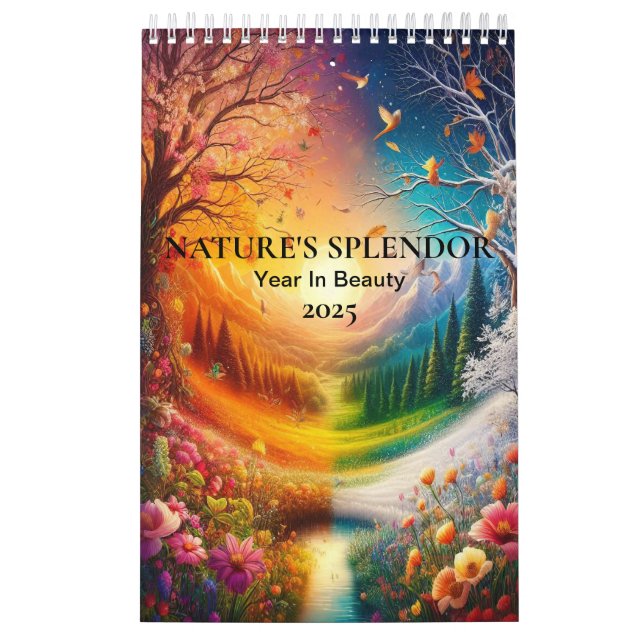 Nature's Splendor Year i2025 Serene Botanical Land Kalender (Titelbild)