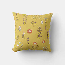 Nature's Touch Yellow Mustard Throw Kissen