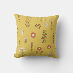 Nature's Touch Yellow Mustard Throw Kissen