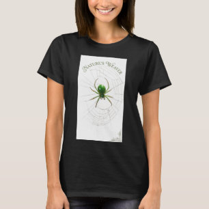 Nature's Weaver Grüne Spinne Frau Bio-Baumwolle T-Shirt