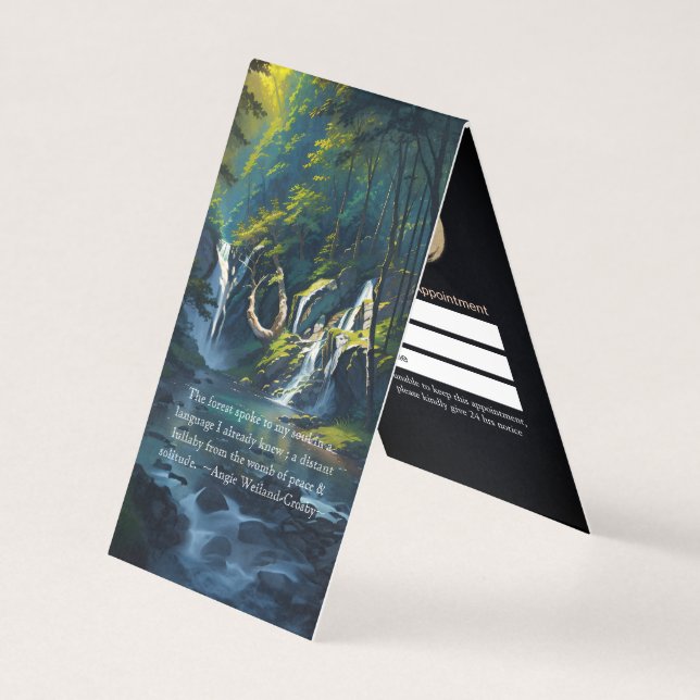 Naturewald YOGA Versteckte Text Reiki Master Quote Visitenkarten (Vorderseite)