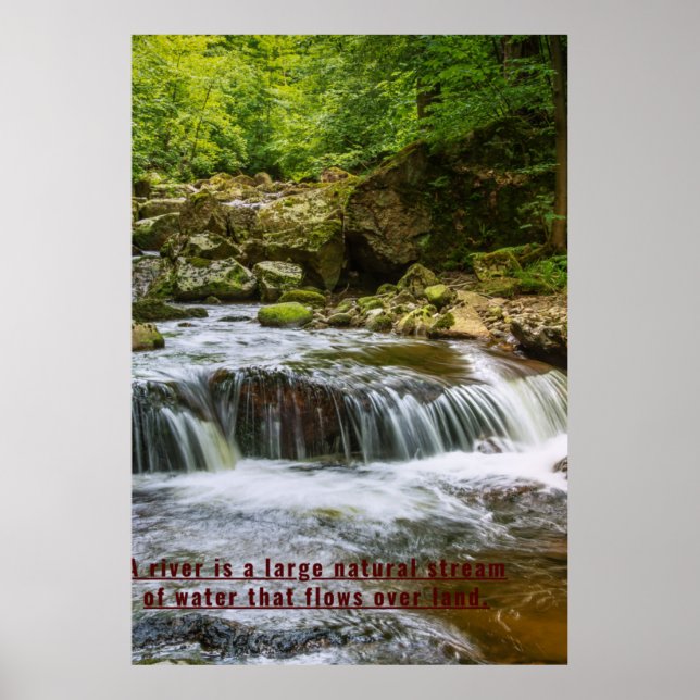 Naturfarbe Zazzwasser Poster (Vorne)