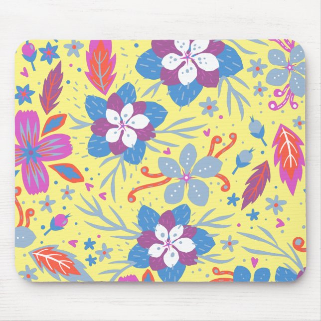Naturfarbene Blume Vintag Mousepad (Vorne)