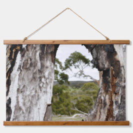 Naturfenster Wandteppich Mit Holzrahmen