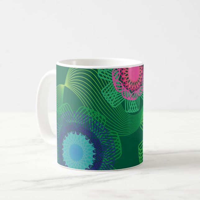 Naturformen und Linienmuster  Kaffeetasse (Vorderseite Links)