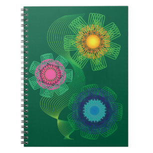 Naturformen und Linienmuster Notizblock
