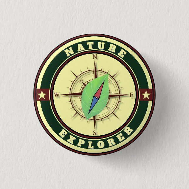 Naturforscher-Abzeichen | Kinder Outdoor-Auszeichn Button (Vorderseite)