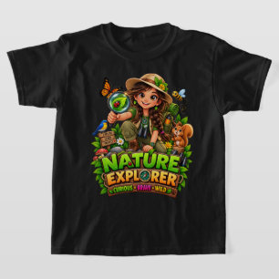 Naturforscher-Kinder-Outdoor-Abenteuer-T-Shirt T-Shirt