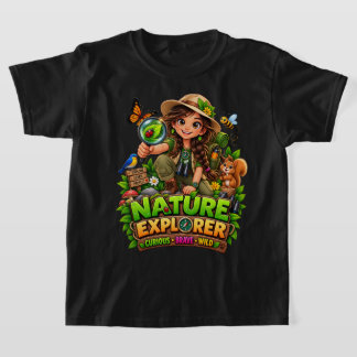 Naturforscher-Kinder-Outdoor-Abenteuer-T-Shirt T-Shirt