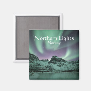 Naturfoto von Nordlichtern Magnet